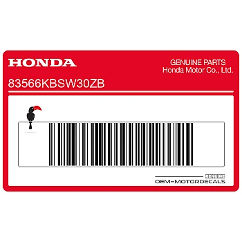 Belly pan decal, left side
