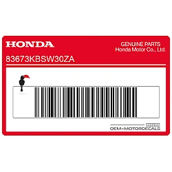 Belly pan decal, left side