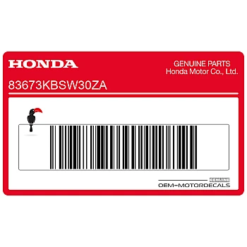 Belly pan decal, left side