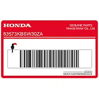 HONDA Tankaufkleber, Rechte Seite 83573-KBS-W30ZA