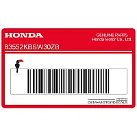 HONDA Kanzel / Oberteil Verkleidung Emblem 83552-KBS-W30ZB