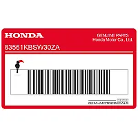 HONDA Side cowling decal, right side 83561-KBS-W30ZA