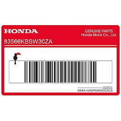 Belly pan decal, left side