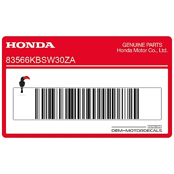 Belly pan decal, left side