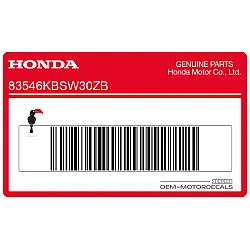 Belly pan decal, right side