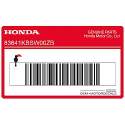 Side cowling decal, left side