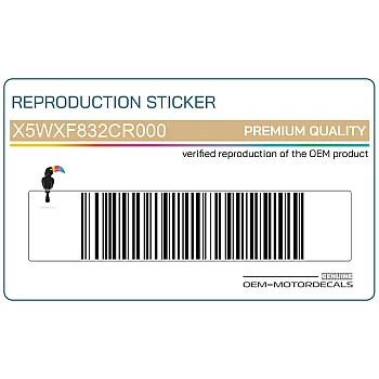 Kanzel / Oberteil Verkleidung Aufkleber, Linke Seite