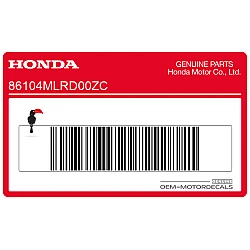 Belly pan decal, left side