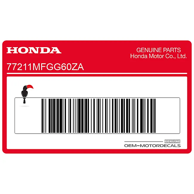 Honda CB600F Hornet Adesivo Codone Lato Destro OEM 77211MFGG60ZA