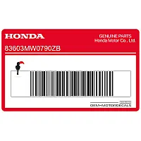 HONDA Carenage Droit CBR900RR Autocollant de Bande, Côté Droit 83603-MW0-790ZB