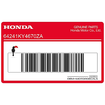 Adesivo carena anteriore superiore, lato sinistro