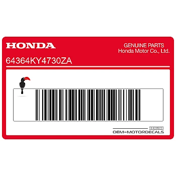 Zijpaneel sticker, linkerkant