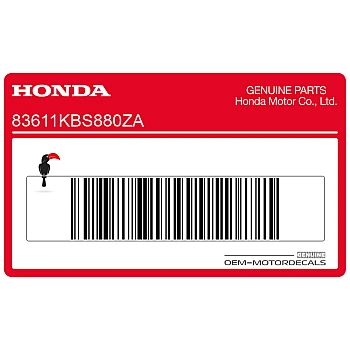 Adesivo posteriore coda carena, lato sinistro