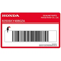 HONDA Autocollant de réservoir, côté droit 83506-KY4-880ZA