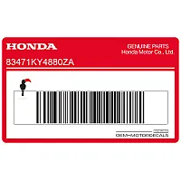 HONDA Autocollant de réservoir 83471-KY4-880ZA