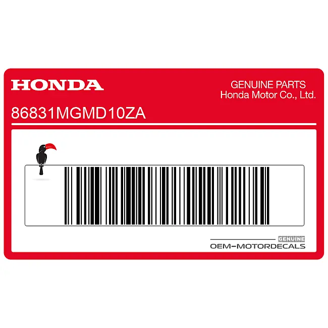Honda CB600F Hornet Zijdeksel Hornet Embleem Sticker Fabriekssticker OEM 86831MGMD10ZA