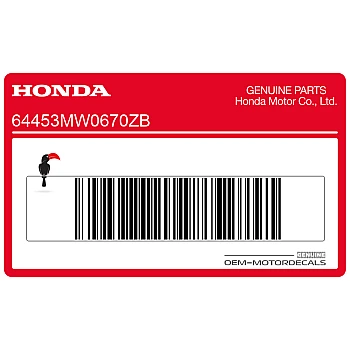 Belly pan decal, left side
