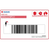 SUZUKI Etichetta di avvertenza 68922-29F21