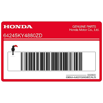 Adesivo pannello laterale, lato sinistro