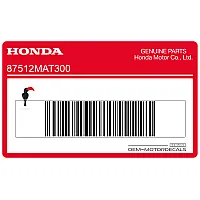 HONDA Caution label 87512-MAT-300