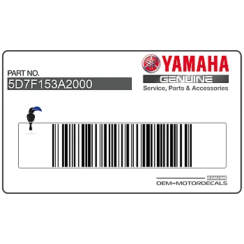 Naklejka na tylną owiewkę / zadupek, lewa strona