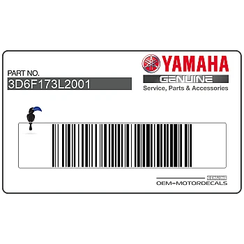 Ensemble d'autocollants de réservoir, côté gauche