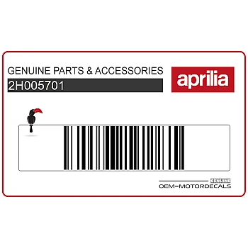 Adesivo posteriore coda carena, lato sinistro