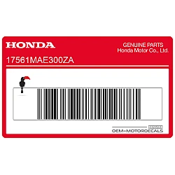 Fuel tank Honda logo graphic, left side