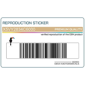 Adesivo pannello laterale, lato sinistro