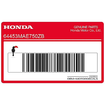 Belly pan decal, left side