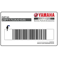 YAMAHA Autocollant de carénage supérieur avant 23P-F17C0-U0-10-20