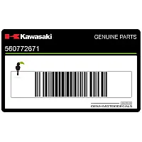 KAWASAKI Autocollant carénage arrière queue, côté gauche 56077-2671