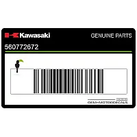 KAWASAKI Autocollant carénage arrière queue, côté droit 56077-2672