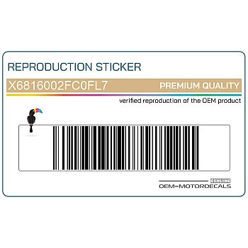 Rear seat cowl decals, set