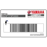 YAMAHA Kontpaneel sticker, rechterkant BAG-F173F-30-00