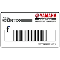 YAMAHA Adesivo posteriore coda carena D08-F153E-00-0