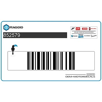 Adesivo posteriore coda carena, lato destro