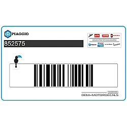 Front cowling decal, left side