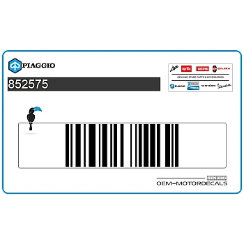 Adesivo carena anteriore superiore, lato sinistro