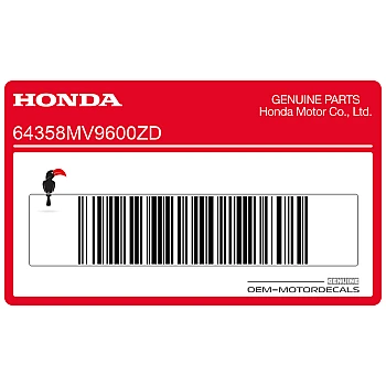 Belly pan decal, left side