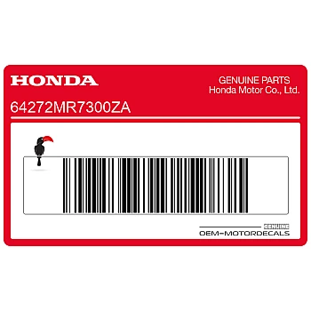 Belly pan decal, left side