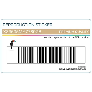 Naklejka na tylną owiewkę / zadupek, prawa strona