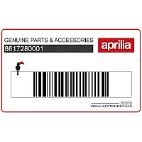 APRILIA Adesivo posteriore coda carena, lato destro 8617280001