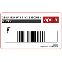 APRILIA Pegatina colin, lado izquierdo 860360