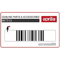 APRILIA Adesivo posteriore coda carena 867513