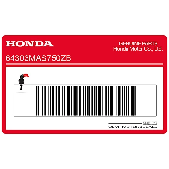 Right middle cowl stripe, right side