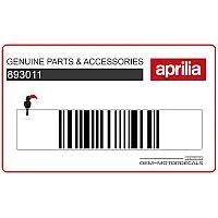 APRILIA Adesivo carenatura del telaio 893011