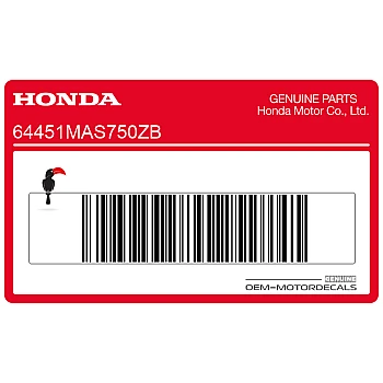 Belly pan decal, left side