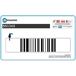 Autocollant carénage arrière queue, côté droit