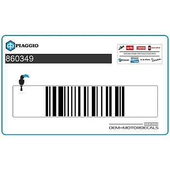 Naklejka na tylną owiewkę / zadupek, prawa strona